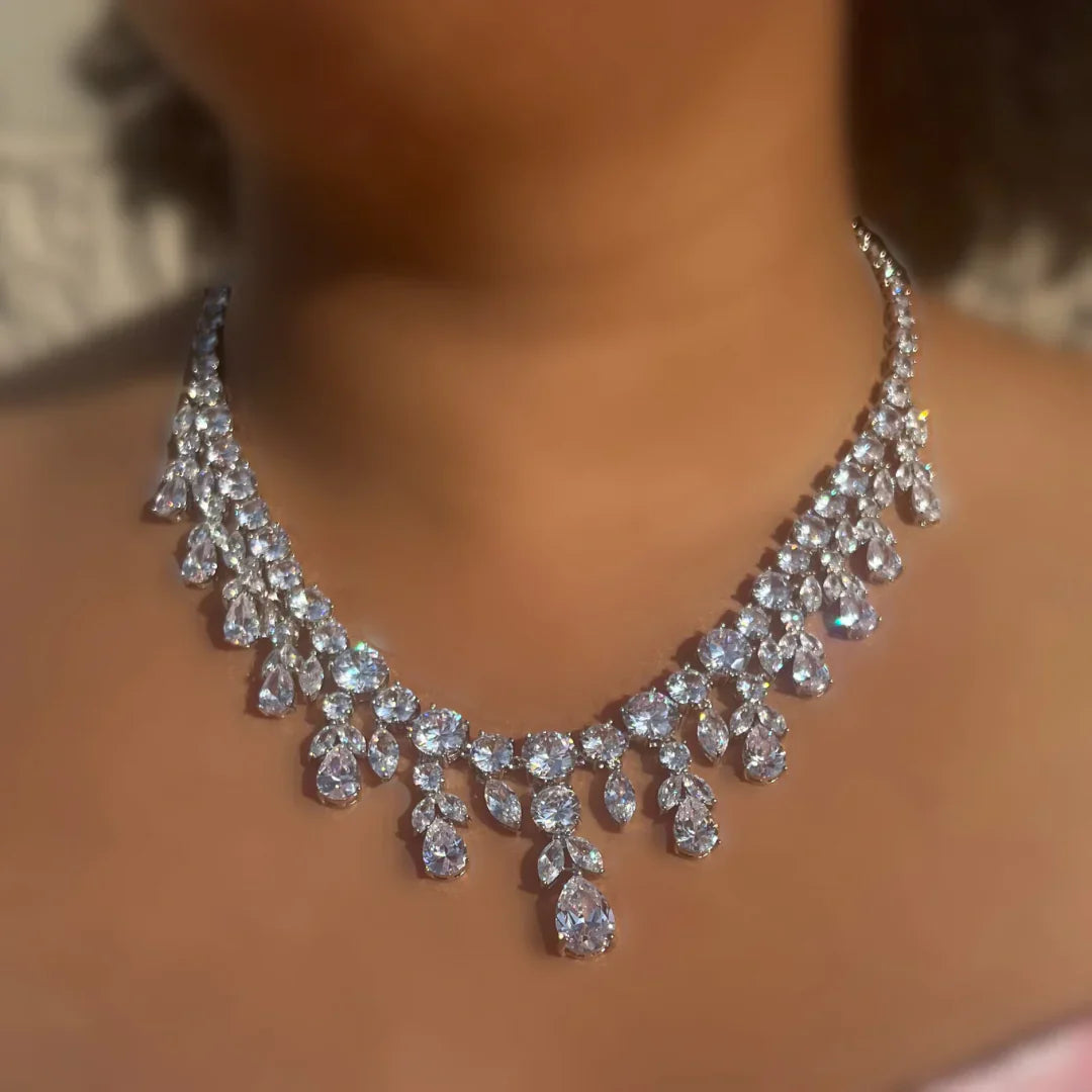 VERSUS drop necklace and earring set